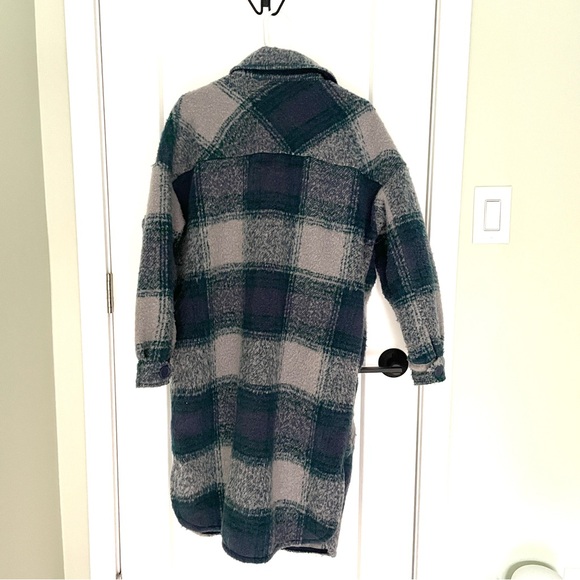 Plaid Long Coat XS - Picture 5 of 6